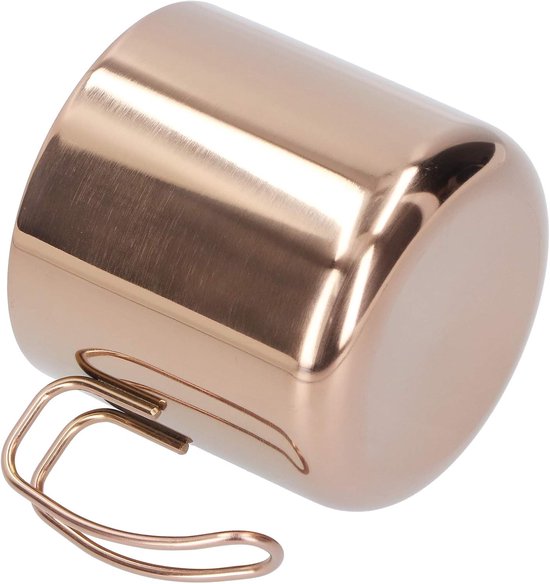 Geïsoleerde Koffiebeker - Theemok Drinkbeker - Warme Koude Dranken - Ergonomisch Handvat - 400 Ml - Rosé Goud — afbeelding 5