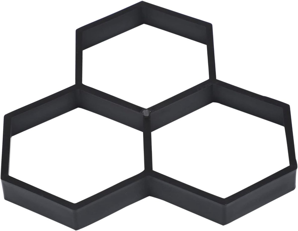 Kunststof Padmal - Betonmal Loopbrug - Tuinpad Maken - Herbruikbaar Ontwerp - 37 x 35 cm - Zwart
