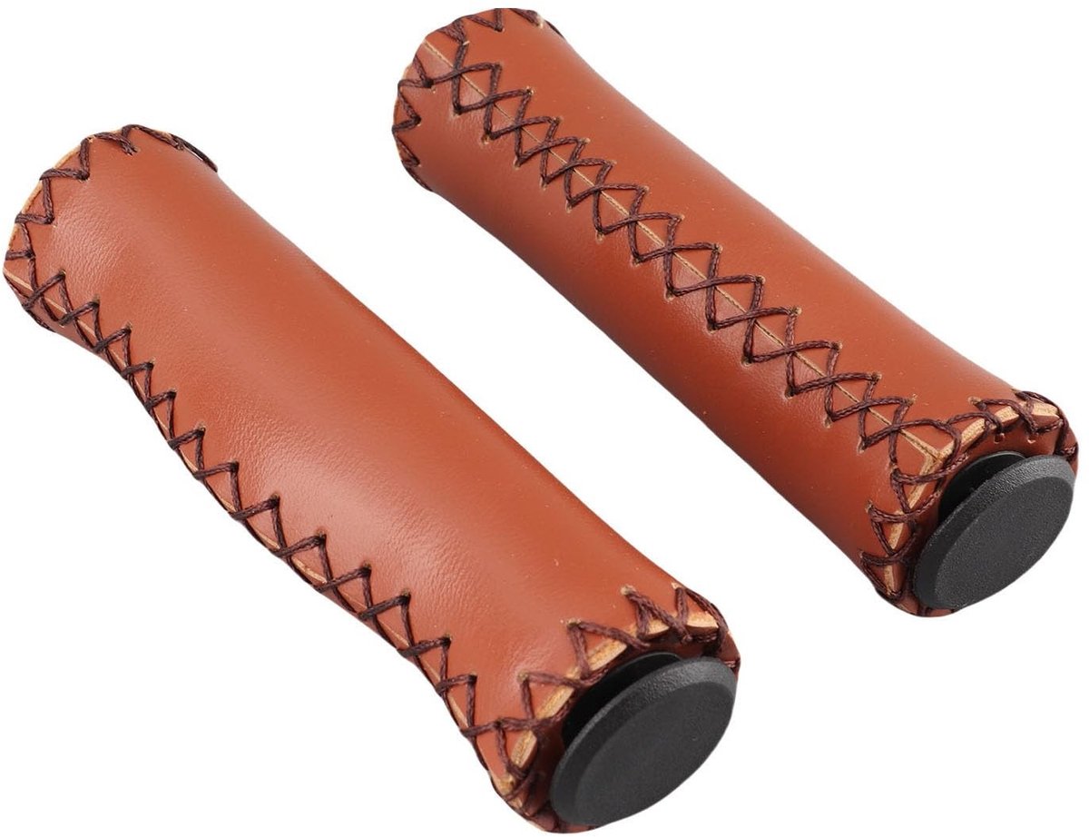 Dailygoods- Stuurgrepen Antislip - PU Fietsstuur Handgrepen - Zachte Sponsvulling - 22mm Stuur - Stofdichte Plug - Duurzaam en Eenvoudig te Installeren - Fietshandvat
