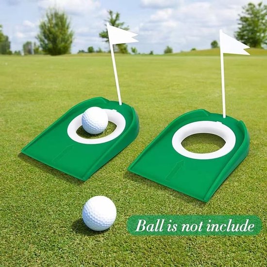 Dailygoods- Putting Mat - Indoor Putting Green - Oefen Cup met Gat en Vlag - Verstelbaar - Hoogwaardige Materialen - Slijtvast Design van Dailygoods — afbeelding 4