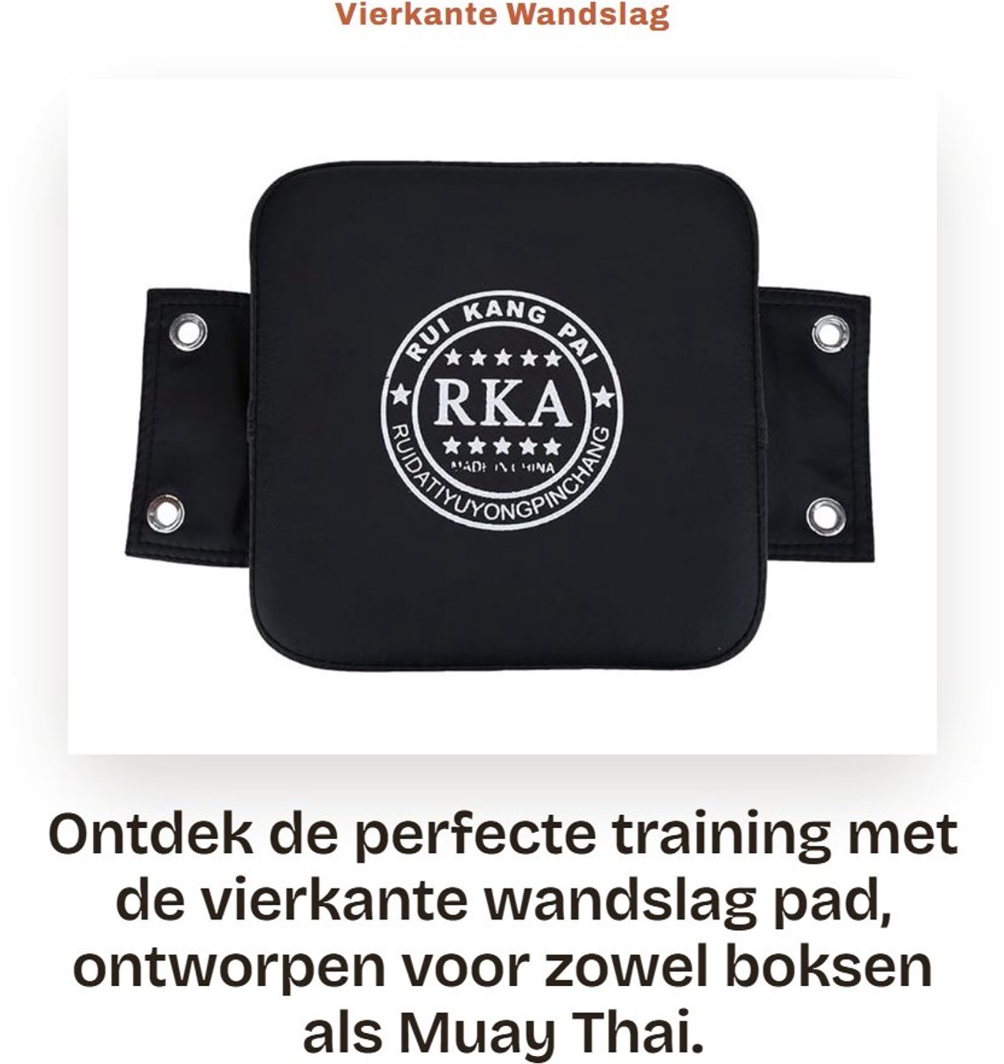 Dailygoods- Boxing Pad - Vierkante Wandslag Pad - PU-leer - 20 x 20 x 10 cm - Schuimvulling - Eenvoudig te Bevestigen - Duurzaam en Veilig - Stootkussen
