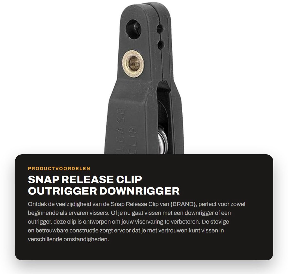 Dailygoods - Snap Release Clip - Outrigger Downrigger - Ideaal voor vissers - Zwart - Kite Downriggers - Voor optimale viservaring - Geschikt voor ver...
