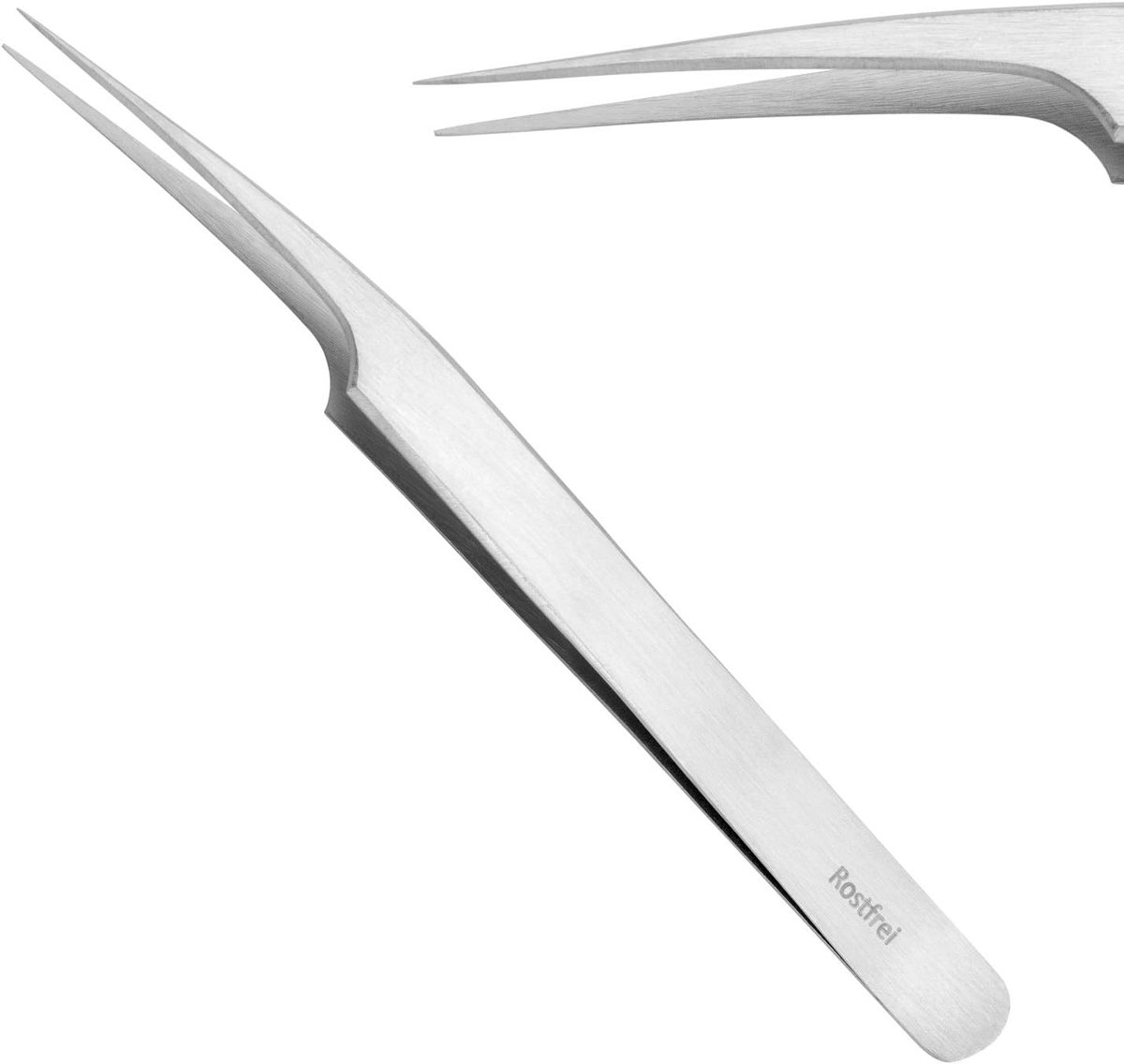 Puntige Pincet - Tekentang Splinterverwijderaar - Ongedierte Verwijderen - Gebogen Fijne Punt - 115 cm - Zilver