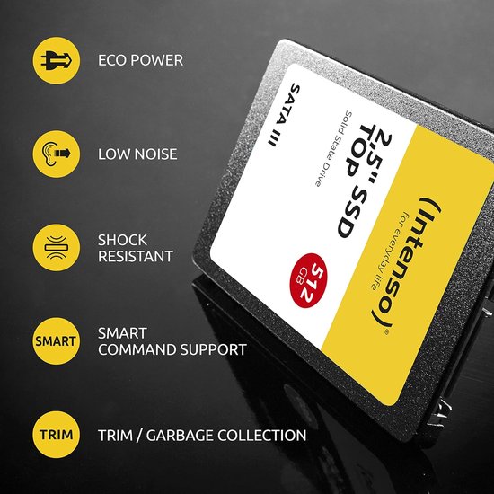 Interne SSD - Opslag Schijf - Snellere Computer - SATA III Interface - 1 TB - Zwart — afbeelding 4