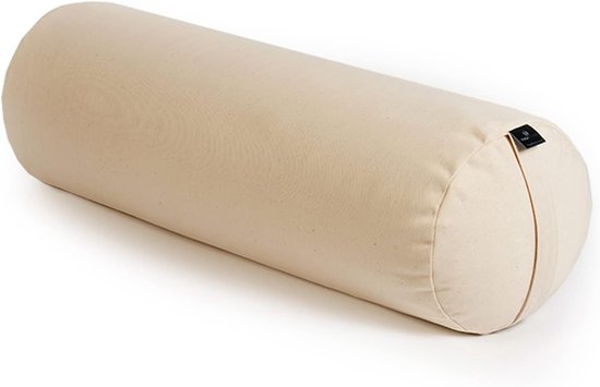 Yoga Bolster - Meditatiekussen Rol - Ontspanning Bevorderen - Biologische Boekweitvulling - 23 x 61 cm - Paars — afbeelding 4