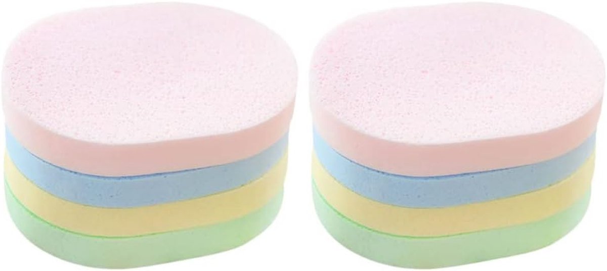 8 Stuks Gezichtssponzen voor Reiniging, Make-up Verwijderen en Dagelijkse Gezichtsverzorging