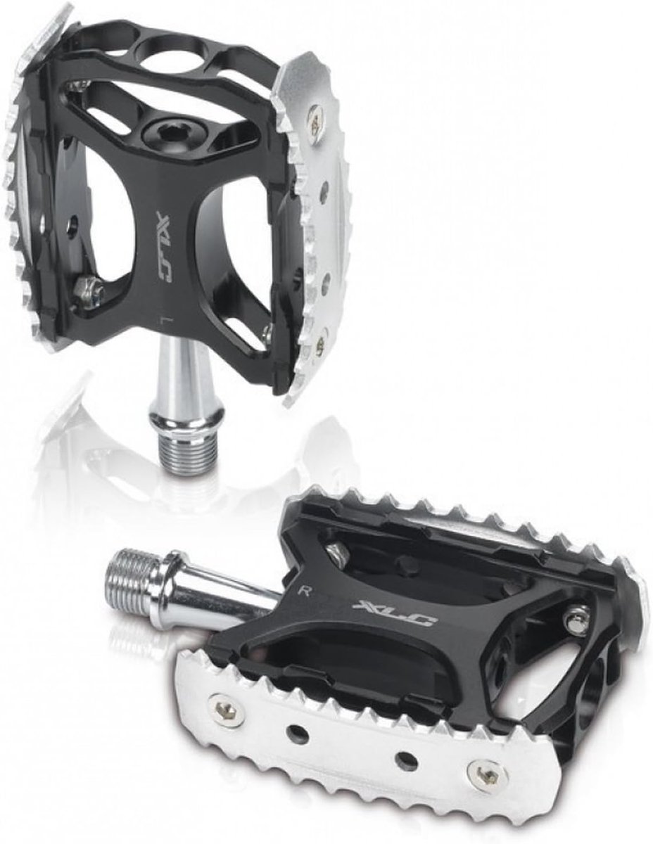 Fiets pedalen - MTB pedalen - Wielersport - Aluminium behuizing - One size - Zwart zilver