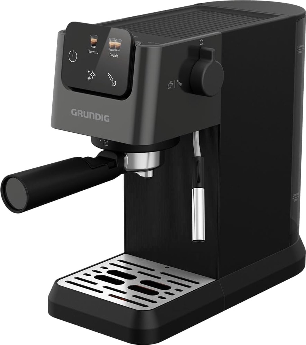 Espressomachine met melkopschuimer - Koffiezetapparaat - Barista koffie thuis - Semi-automatische bediening - 1.1 Liter tank - Zwart
