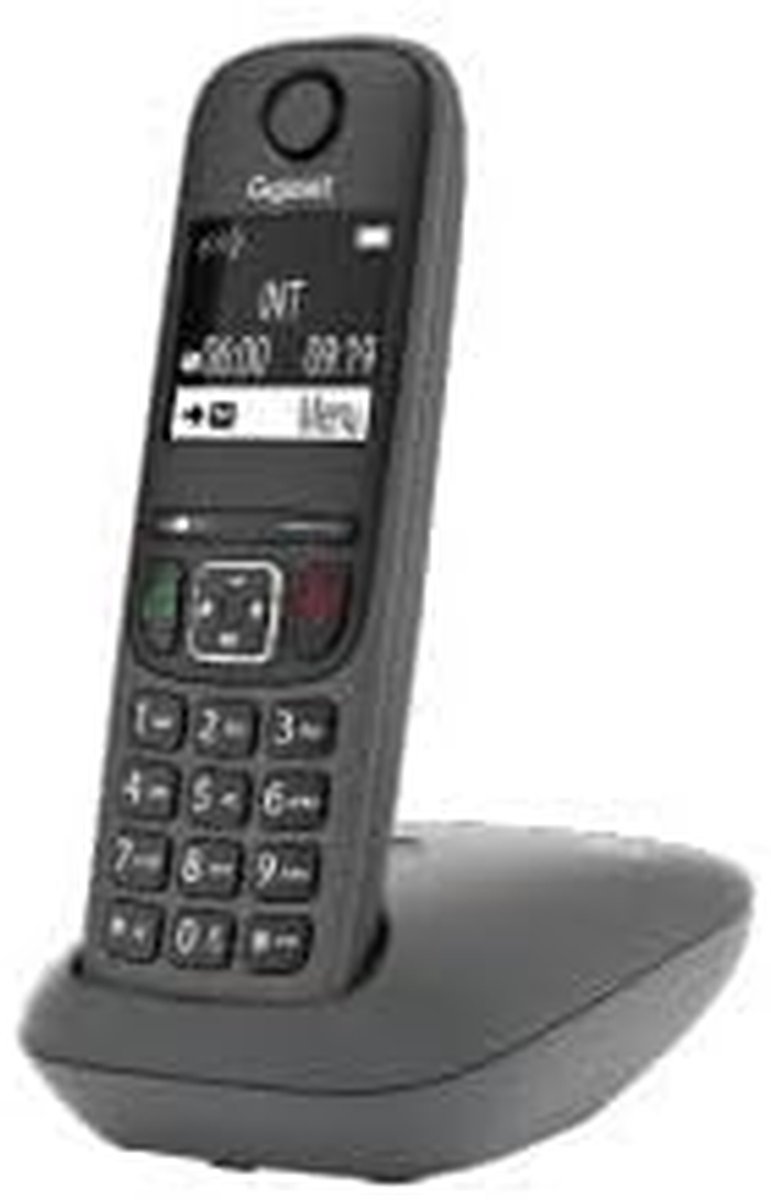 Draadloze Telefoon - Vaste Lijn - Thuis Bellen - Inclusief Batterijen - 16.6 x 12.3 cm - Antraciet