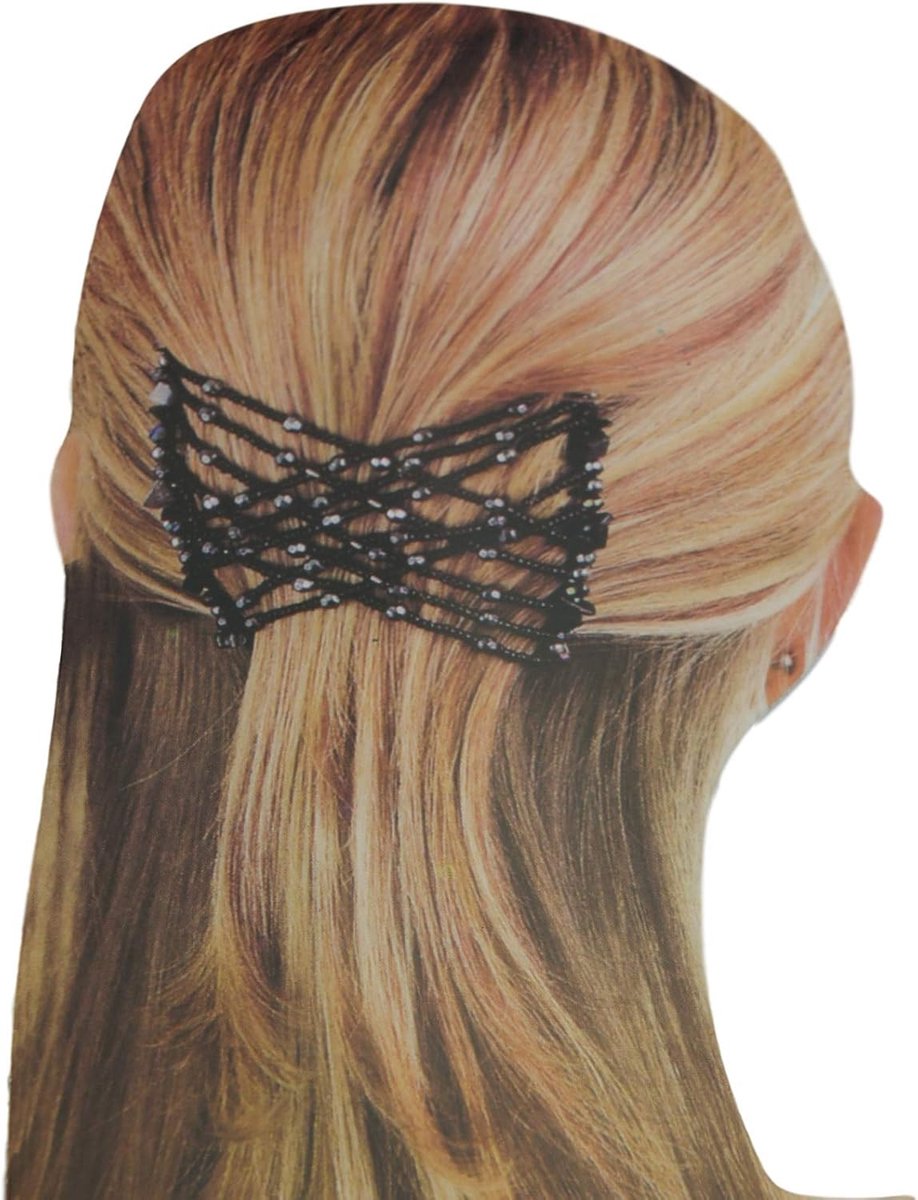 Haarstyling Set - Kapselmaker Accessoires - Trendy Kapsels Maken - Set van Twee - 11cm x 6.7cm - Zwart Bruin