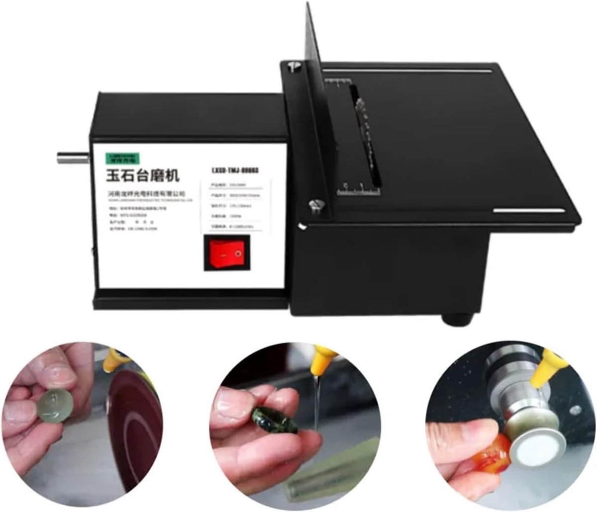 Mini Polijstmachine - Tafelzaag Machine - Sieraden Maken - Multifunctioneel 90° Snijden - 35 x 27 x 22 cm - Zwart