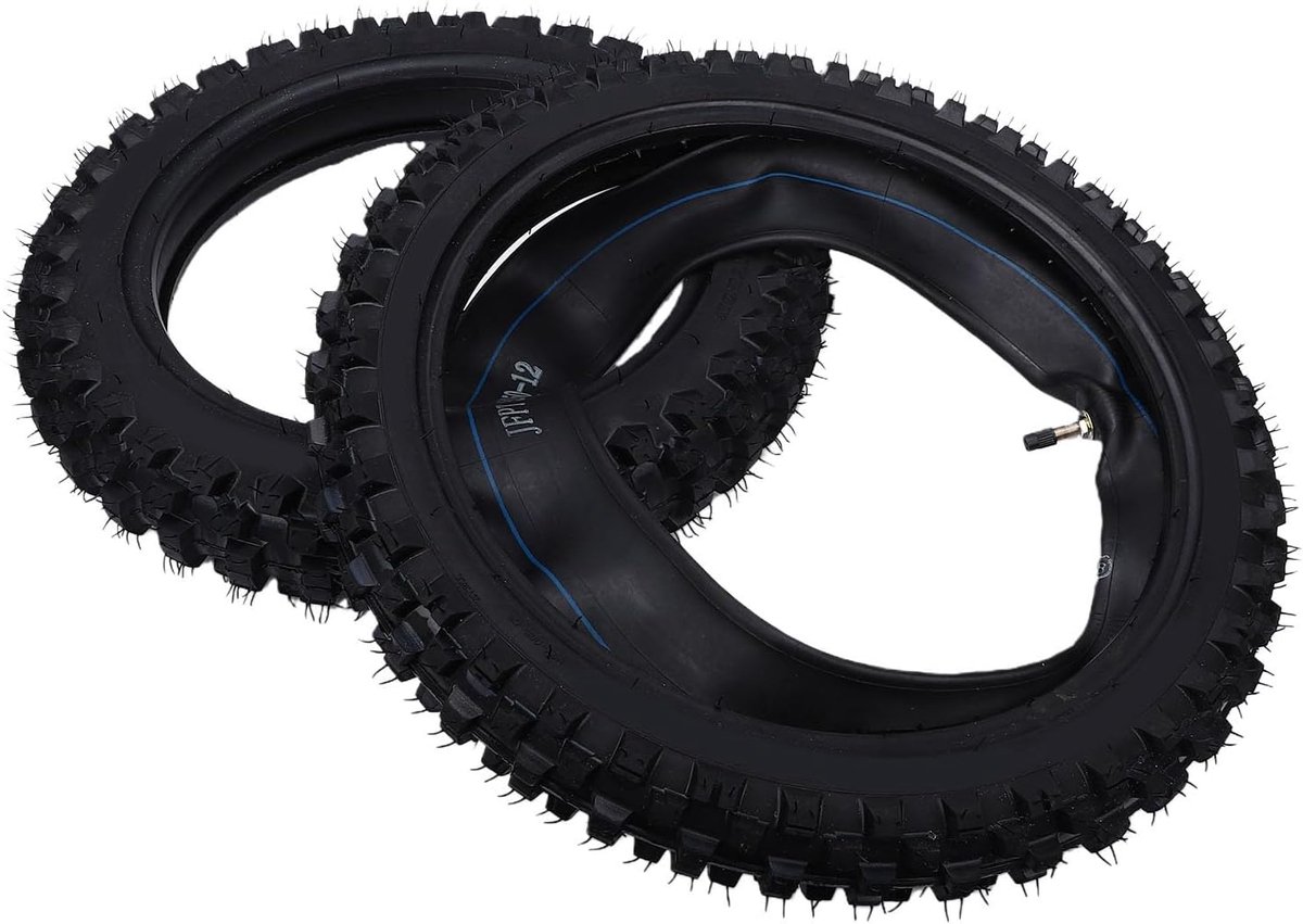 Motorcross Bandenset - Offroad Banden - Uitdagend Terrein - Duurzame Nylon Constructie - Voor & Achter - Zwart