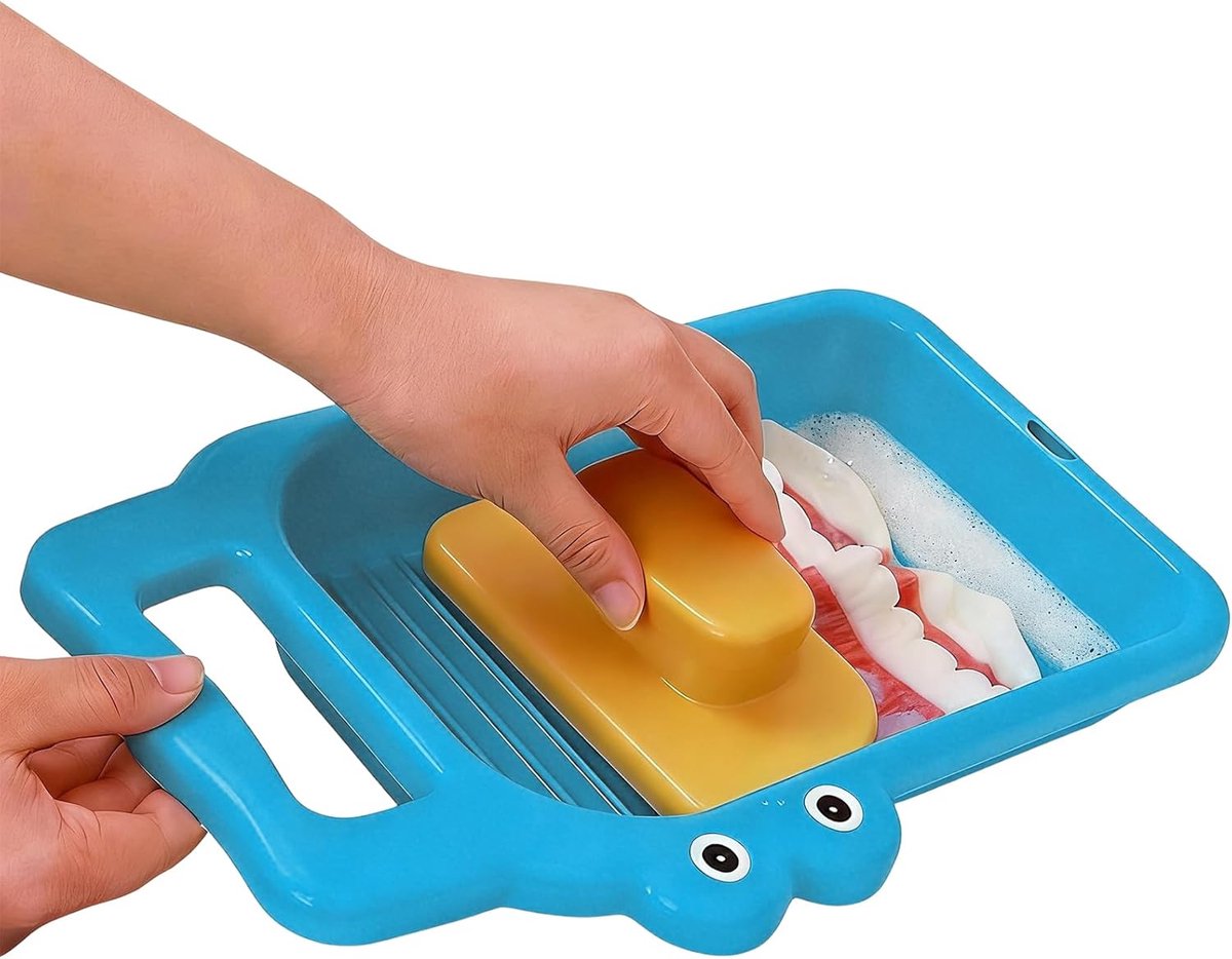 Mini Wasbord - Draagbare Wasmat - Handwas Vergemakkelijken - Krokodillenstructuur Ontwerp - 32 cm Lengte - Blauw