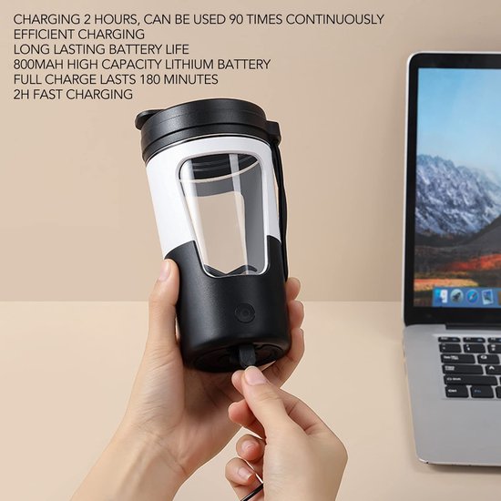 aladdien - Roeren Koffiekopje - Oplaadbare mengbeker - Automatisch mixen - Draagbare multifunctionele mixer - Sportwaterfles - Drinkware - Geschikt .. van Merkloos — afbeelding 4
