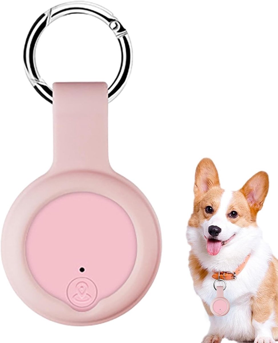 GPS Tracker Huisdier - Honden Tracker Kat - Dieren Vinden - Alarm Herinnering - 3.8 cm Diameter - Wit