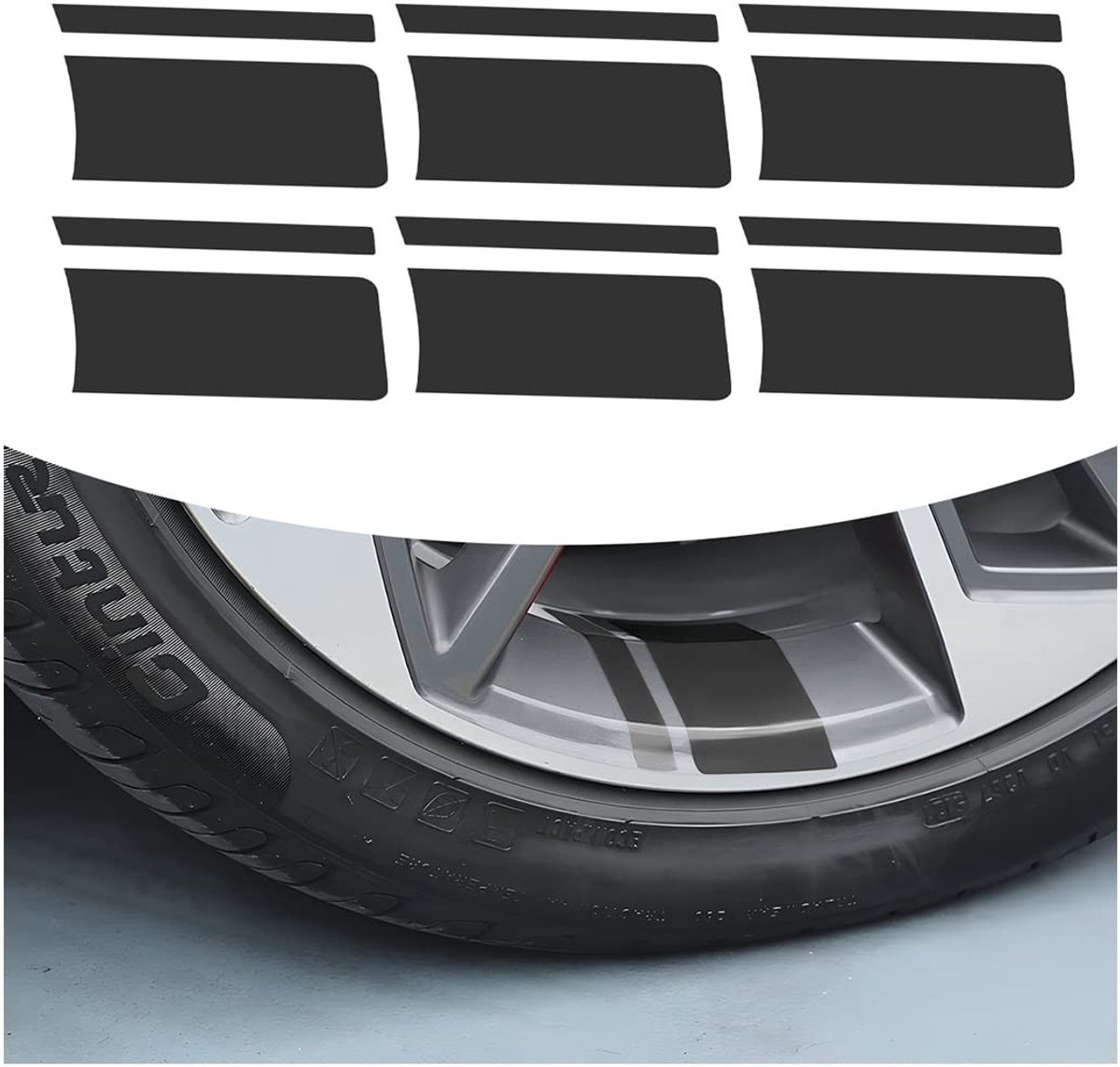 Dailygoods- Reflecterende Stickers - 6 Stuks - Zelfklevend - Veiligheid - Decoratie - Geschikt voor Velgen 46-53 cm - Waterdicht - Autostickers