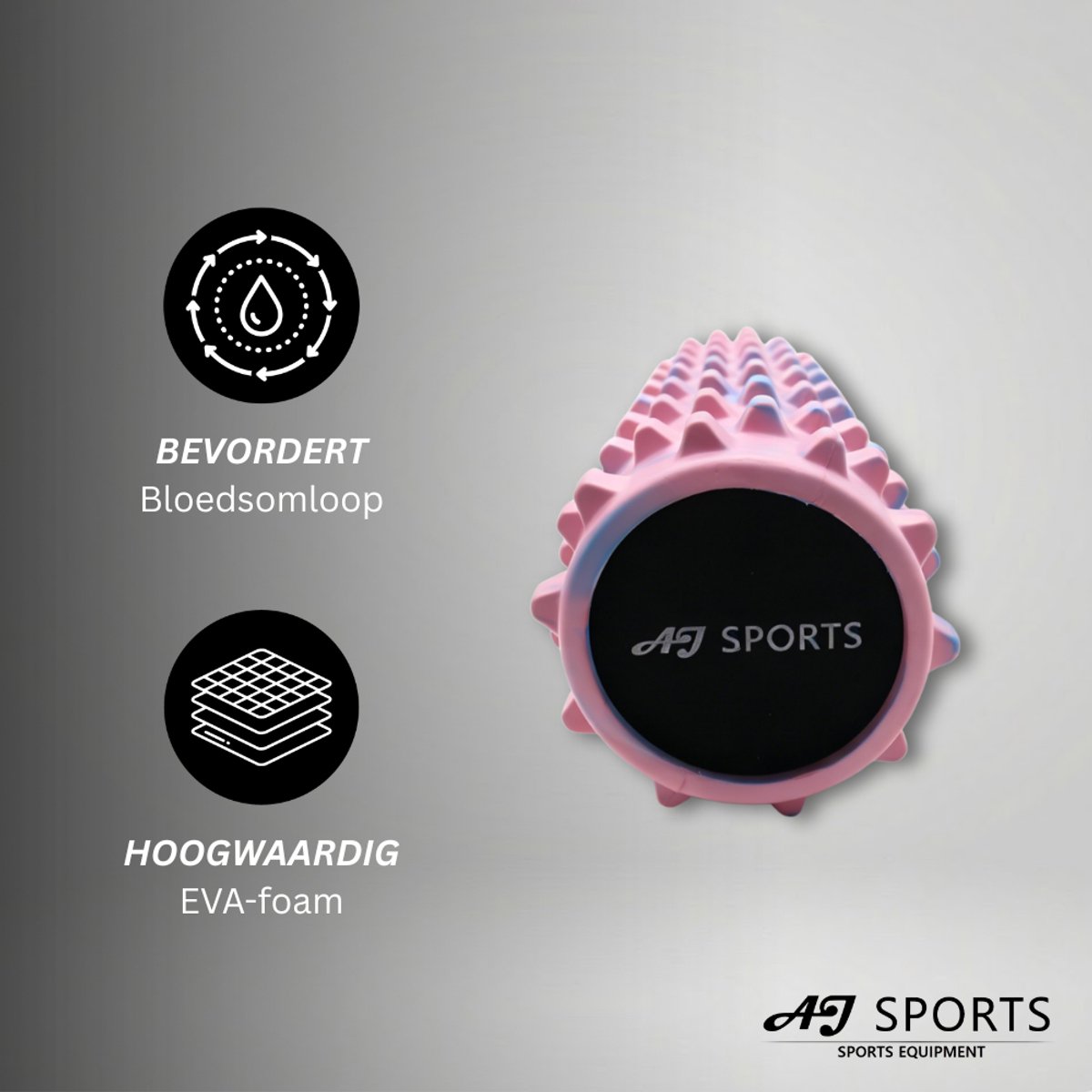 AJ-Sports Foam roller - Massage roller - 45cm - Fitness roller - Foamroller - Foamrollers - Foam - Fitness - Yoga - Roze thumbnail 4