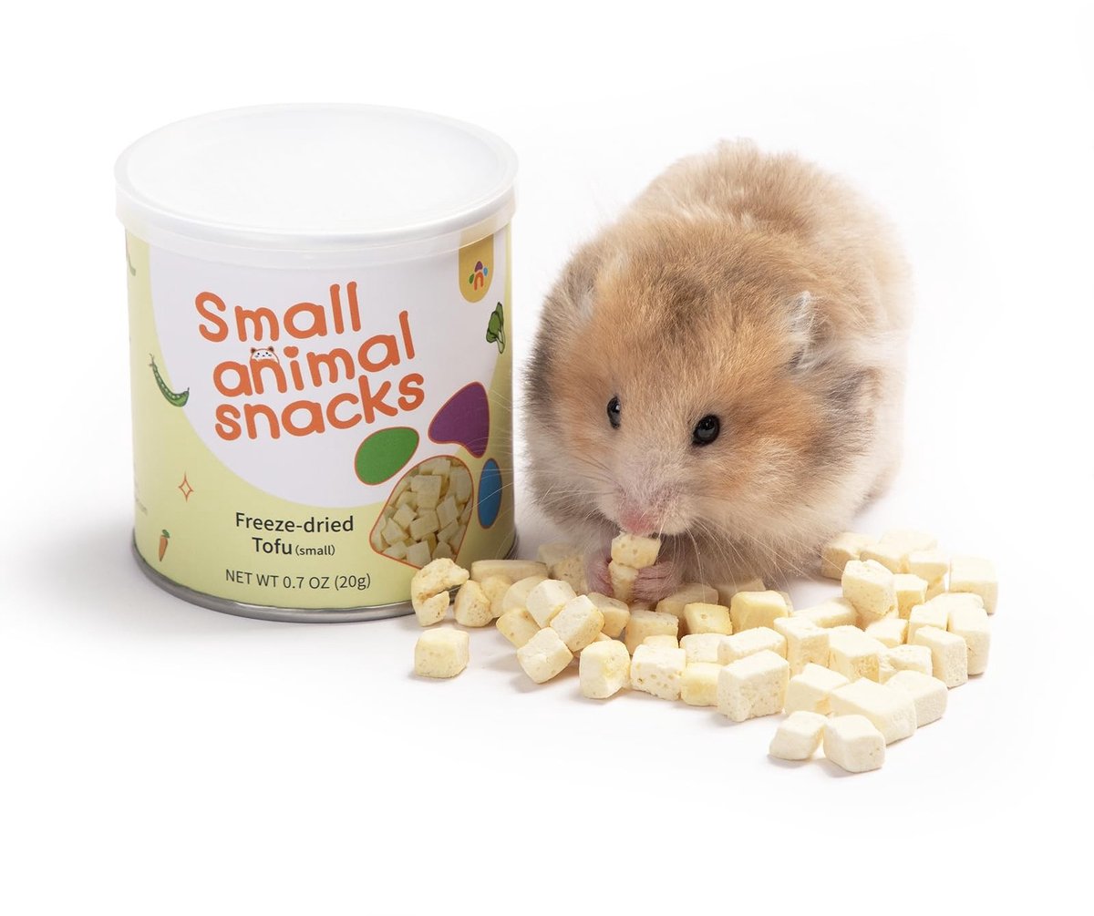 Dailygoods- Hamster Snack Natuurlijke Traktatie - Gevriesdroogde Tofu 5mm - Kleine Dieren - 20g - Gourmet Snack - Unieke Eetervaring - Huisdiertraktatie