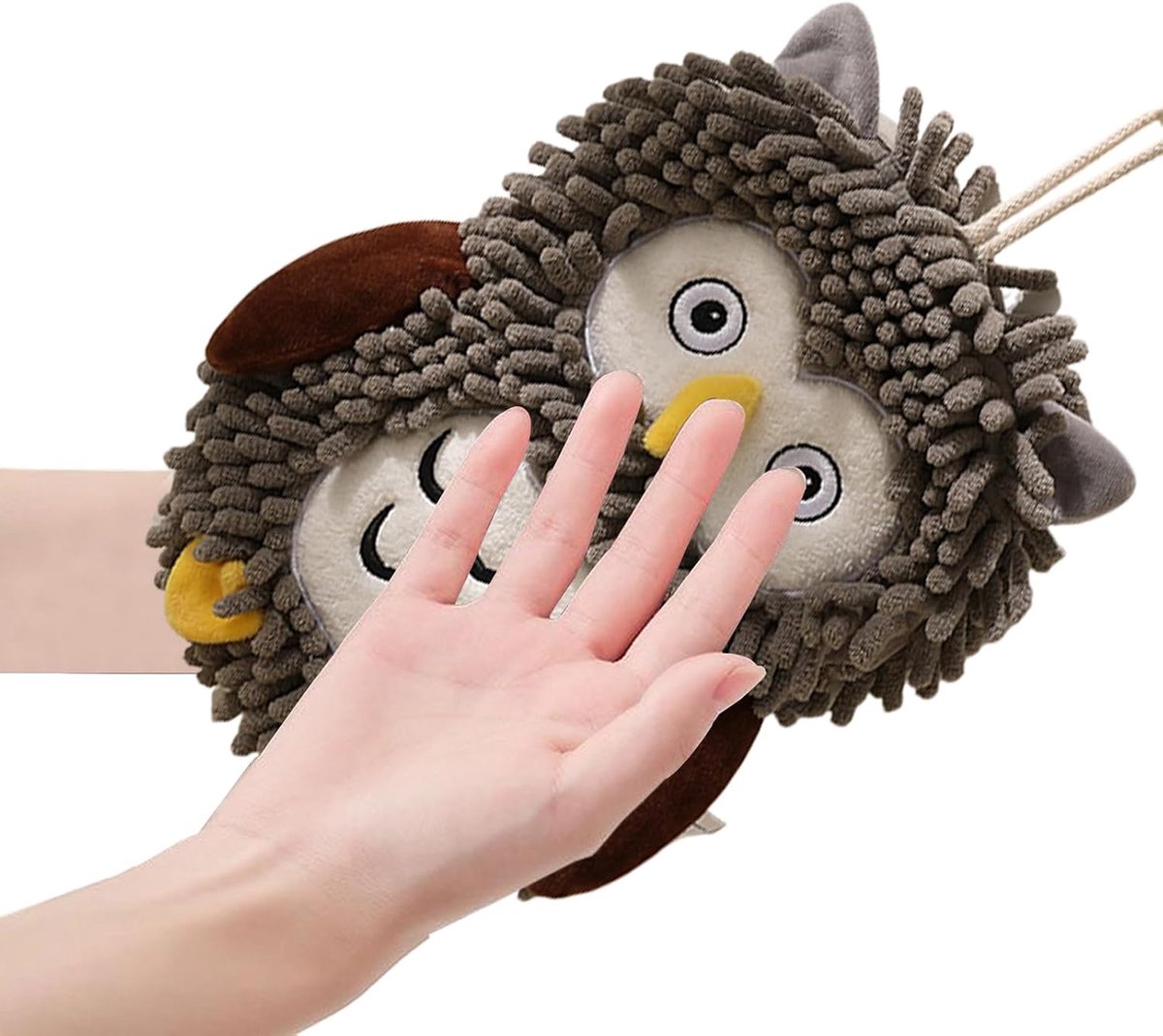Pluche Bol Handdoek - Absorberende Doek Sneldrogend - Handen Drogen - Hangend Ontwerp - 28