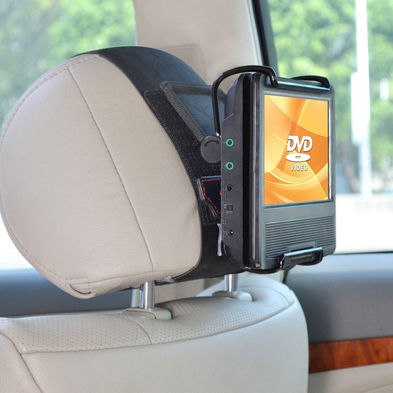 Hoofdsteun Houder - Auto DVD-speler - Reizen Entertainment - Verstelbare Klemmen - 7-10 Inch - Zwart — afbeelding 2