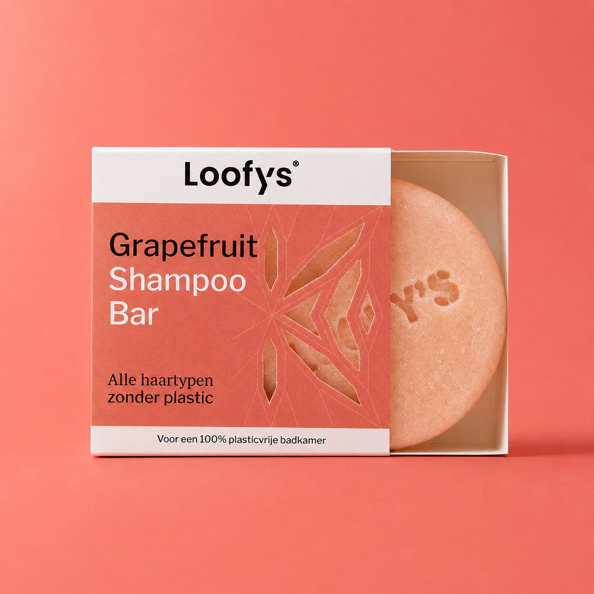 Loofys Shampoo Bar Grapefruit – Natuurlijke Shampoo voor Alle Haartypes – Zonder Siliconen & Parabenen – Vegan & Plasticvrij – 60g