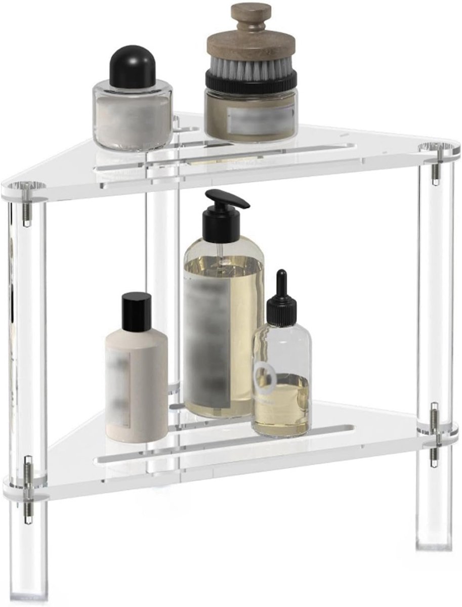 Douche Kruk - Badkamer Bankje - Veilig Douchen - Antislip Stabiliteit - Hoek Model - Transparant