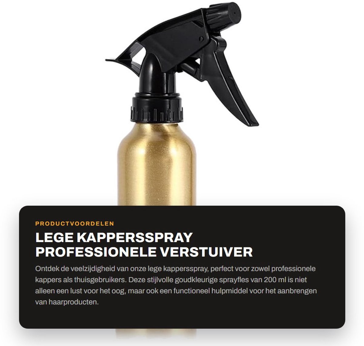 Dailygoods- Kappersspray 200 ml - Verstuiver - Spuitfles - Lichtgewicht - Spatwaterdicht - Hoogwaardig kunststof/aluminiumlegering
