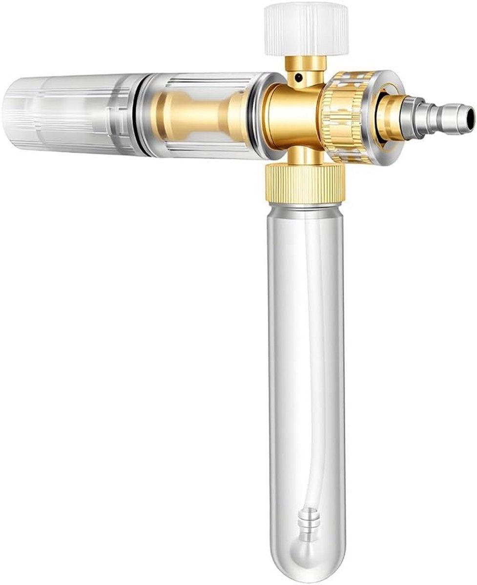 Hogedrukreiniger Schuim - Suds Dispenser - Voertuig Reinigen - Rijke Schuim Productie - 26 x 10 x 4 cm - Goud