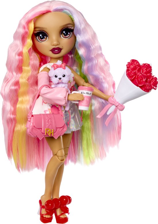 Rainbow High Pretty in Paris-modepop Kia Hart (zachtroze) van 28 cm met statementoutfit, stijlvolle handtas, speelgoed of cadeau voor meisjes, kinderen van 4-12 jaar — afbeelding 2