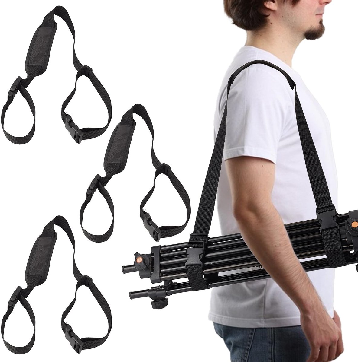 Dailygoods - Set van 3 Verstelbare Schouderriemen voor Strandstoelen