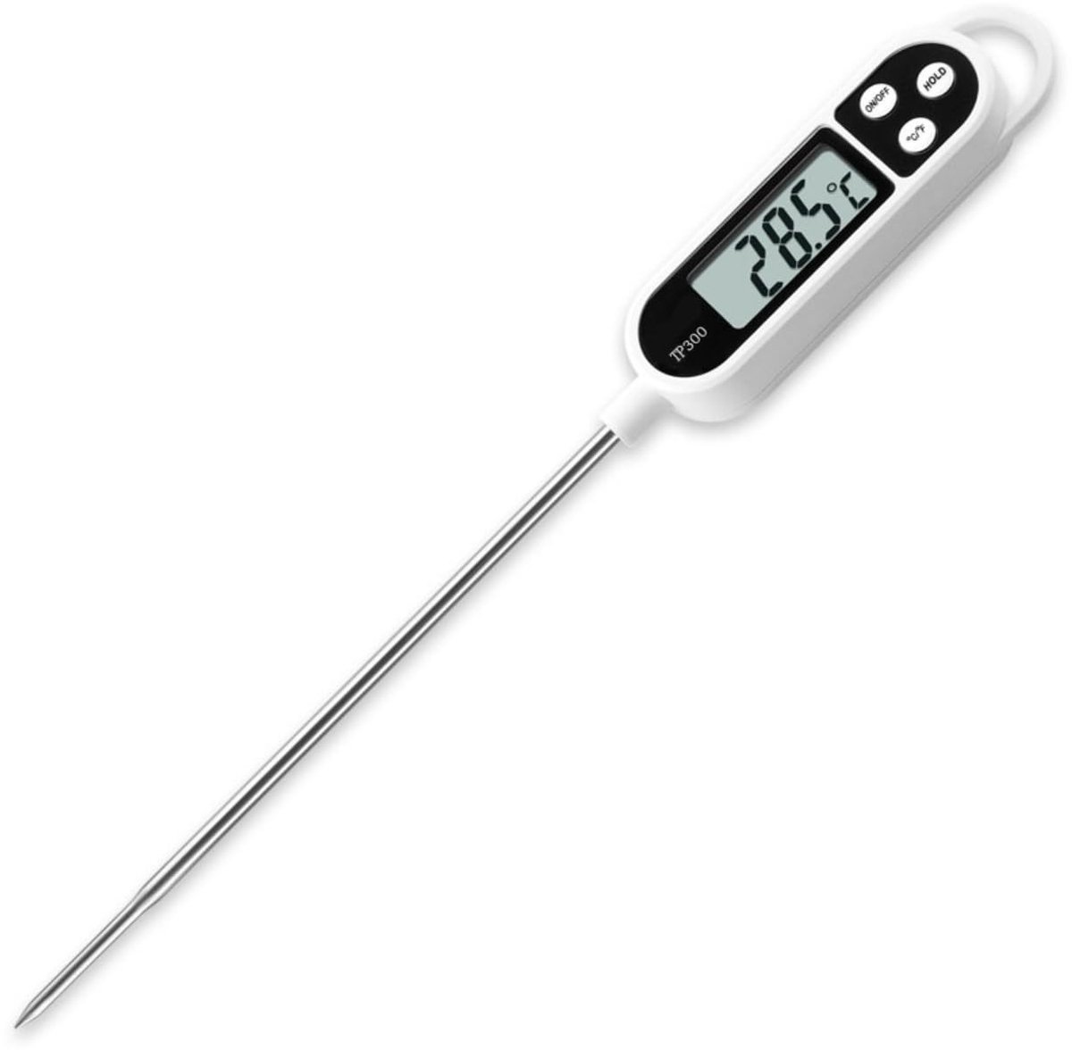 Dailygoods- Vleesthermometer Digitale - Direct Afleesbare Voedseltemperatuursonde - Nauwkeurigheid ±1 °C - Temperatuurbereik -50 °C tot 300 °C - LCD-Scherm - Ideaal voor Koken en Grillen - Keukenthermometer