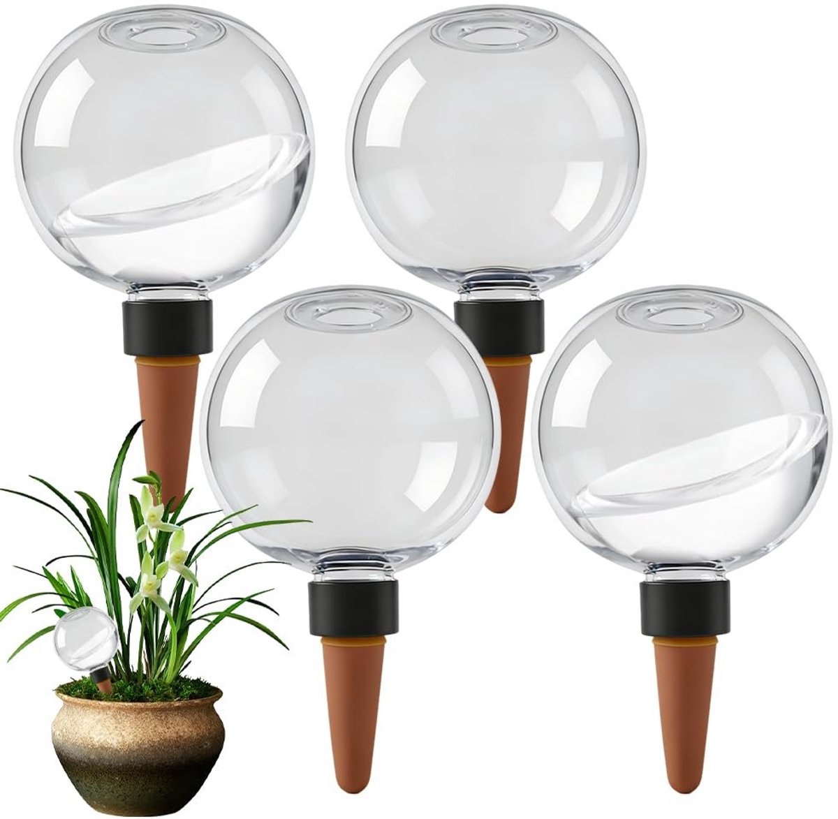 Dailygoods- Irrigatieballen 500 ml - 4 stuks Waterdispensers - Druppelirrigatieset - Binnen-/Buitenplanten - Hoge Capaciteit - Automatische Bewatering - Plantenbewateringssysteem