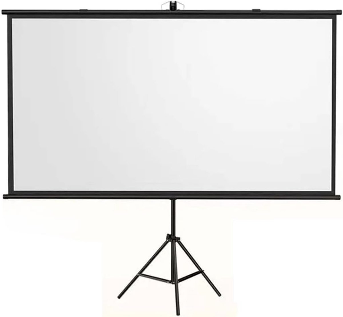 Projectiescherm met Statief - Draagbaar Scherm - Thuisbioscoop Maken - 160 Graden Kijkhoek - 84 Inch - Wit Grijs