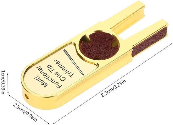 Allecto - Multifunctionele Biljart Queue Tip Trimmer - Precisie Tool - Robuust - Billiard Accessoire - Voor Snooker en Pool - Ideaal voor Queue Ond... van Allecto — afbeelding 3