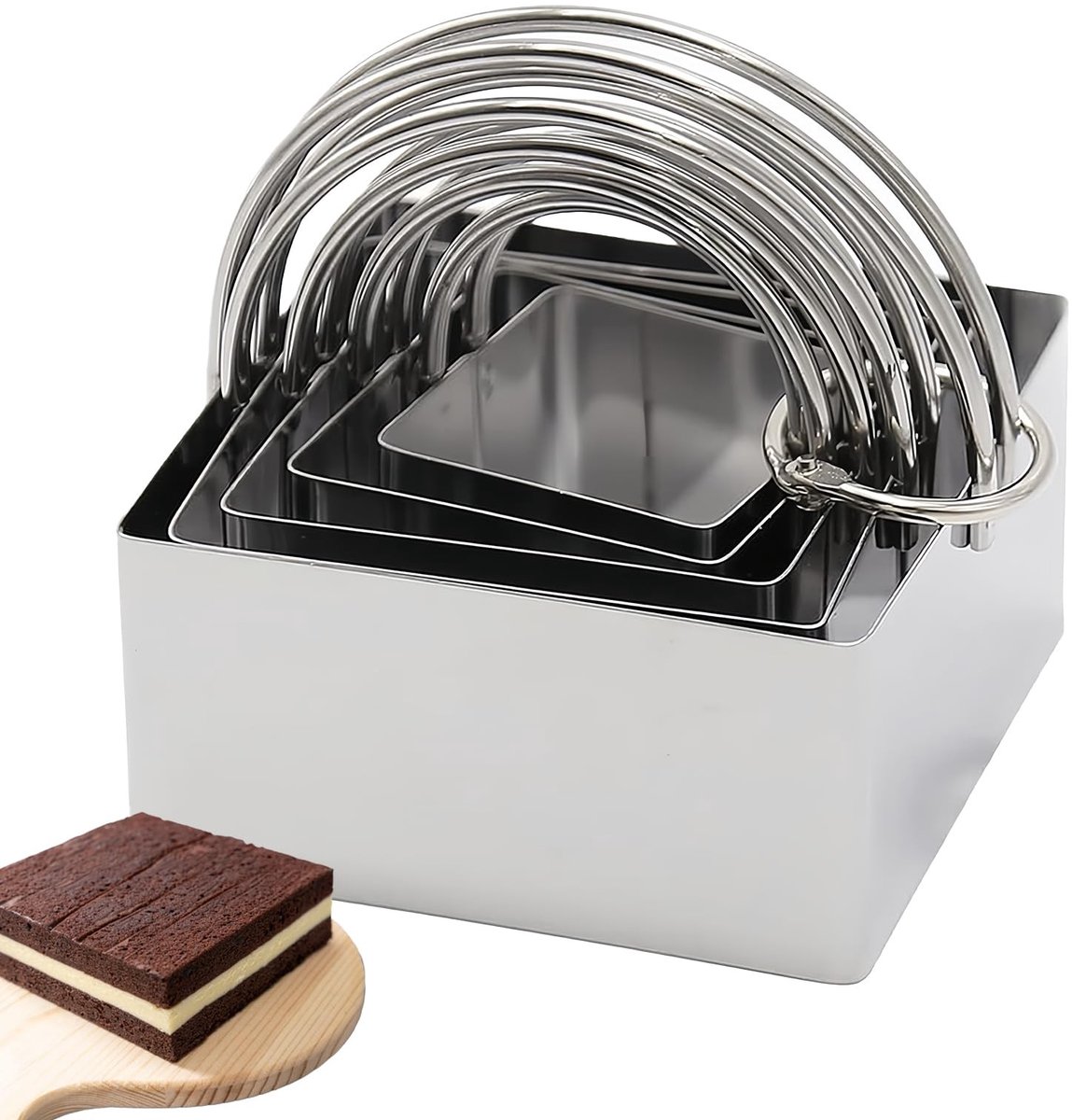 Dailygoods- Uitsteekvormen 5 Stuks - Hoekig - Geschikt voor Taarten/Sandwiches - Koekjes/Knoedels - Duurzaam - Veilig voor Levensmiddelen - Koekjesuitsteekvormen
