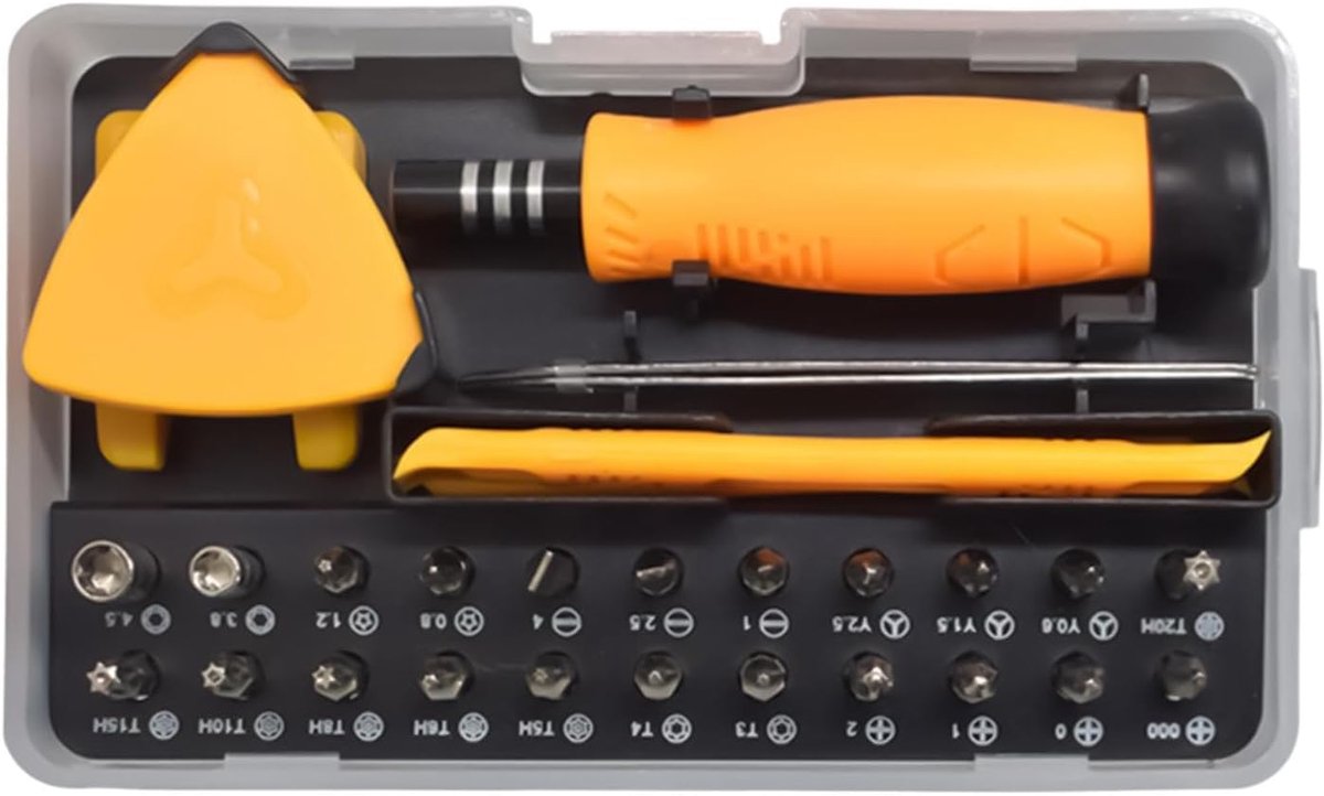 Schroevendraaierset 33-in-1 - Reparatieset Precisie - Elektronica Repareren - Magnetische Precisie Bits - 33 Delig - Grijs