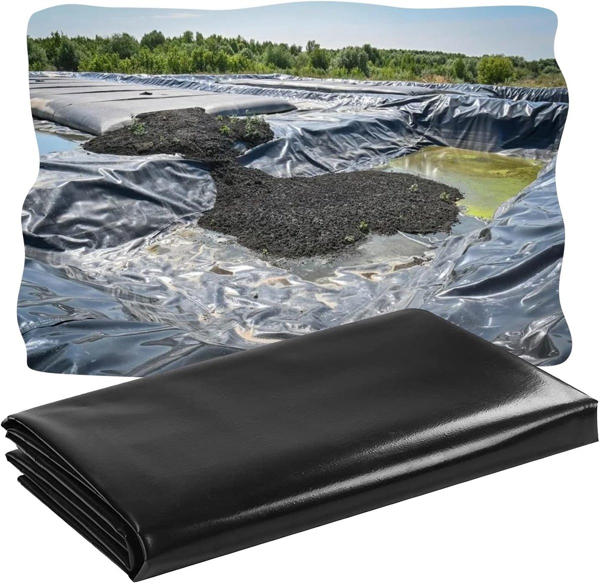 Vijverfolie EPDM - Waterdichte Liner - Afdichten van Vijvers - Flexibel en Duurzaam - 120x