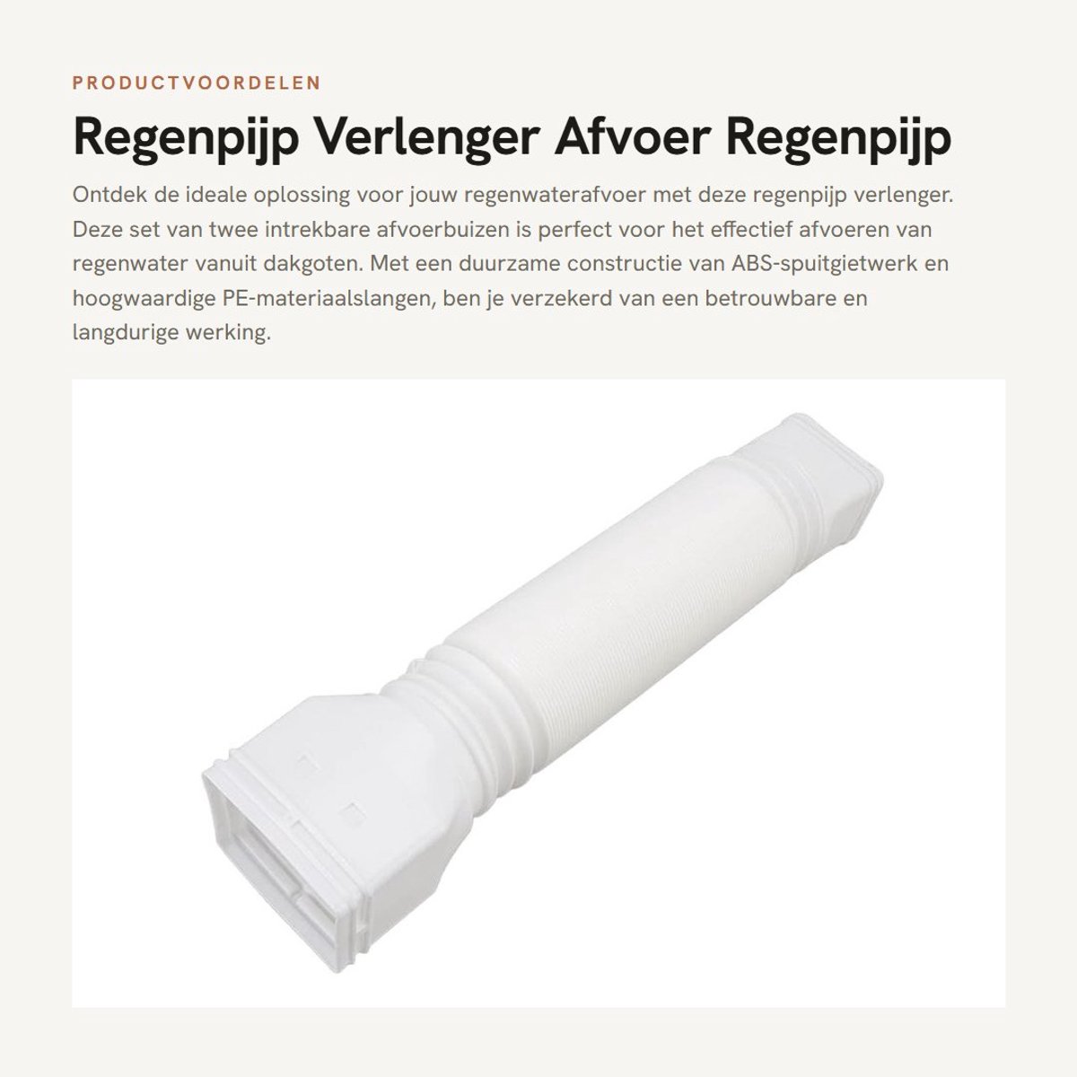 Dailygoods- Regenpijp Verlenger - 2-pack - Flexibel/Verstelbaar - ABS/PE Materiaal - Duurzaam - Geschikt voor Rioolbuizen - Telescopisch Ontwerp - Afvoerbuis