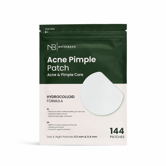 Acne Patches voor Dag en Nacht – Puistjesverwijderaar – Huidreiniger – 144 Stuks (2 Formaten) – Pimple Patch met Salicylic Acid & Tea Tree Oil – Onzuiverheden Absorberend – Acneverzorging