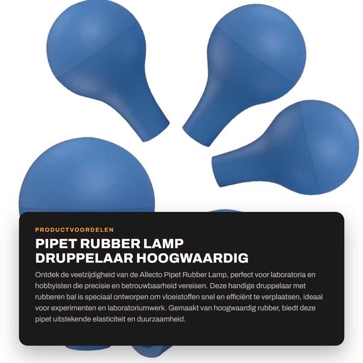 Dailygoods- Pipet 5 Stuks - Rubber Druppelaar - Peervormige Zuigbal - Laboratorium Gereedschap - Hoogwaardig Rubber - Duurzaam en Veilig