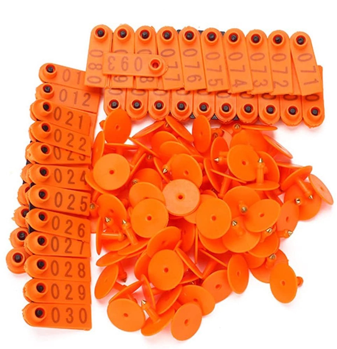 Dailygoods- Oorlabels 100 Pack - Varken Oorlabels - Plastic Vee Oorlabels - Medium Oorlabels - Nummer 001-100 - TPU Materiaal - Dierenlabels