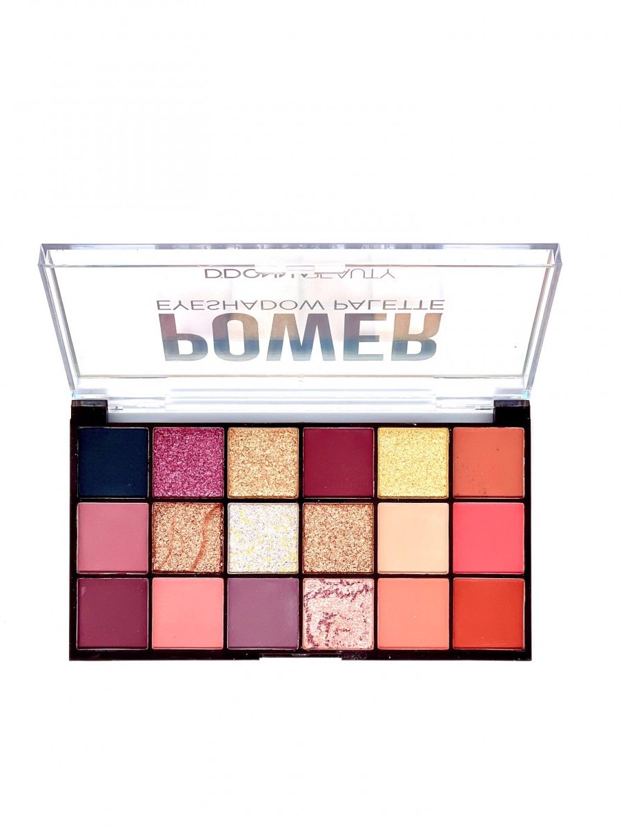 D'Donna Beauty - POWER Oogschaduw Palette - 18 Tinten Goud - Koper - Bruin - Neutraal - 1 Doos 14,5 x 8 cm
