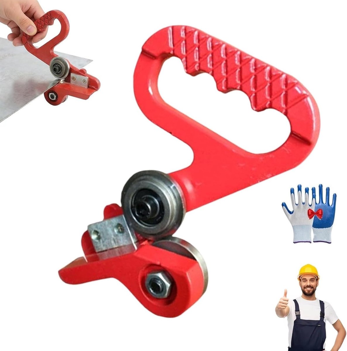 Plaatwerk Snijder - Nibbler Tool - Metaal Behangen - Handmatige Bediening - 24-Gauge Staal - Zilver