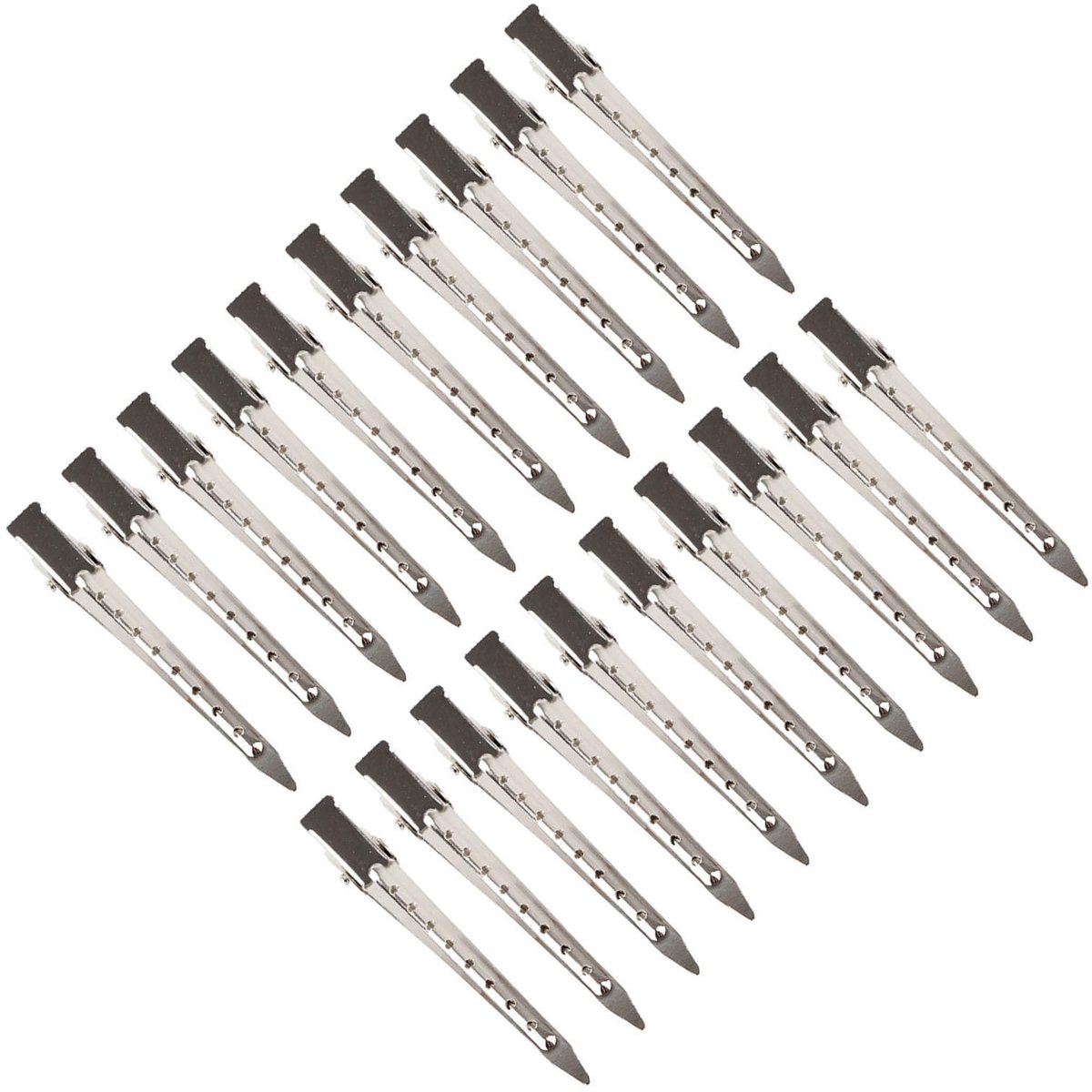 Dailygoods- Krulclips Professionele Eendenbek - 20 Stuks - Roestvrij Staal - Compact Ontwerp - Haarstyling Klemmen - Geschikt voor Kapsalon - Haarklemmen