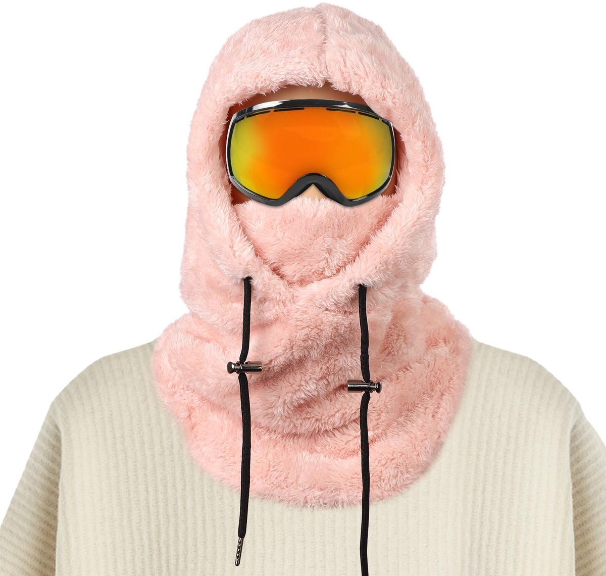 Dailygoods- Bivakmuts Winddicht - Ademend Skimasker - Wintermuts - Warm en Zacht - Unisex - Dubbelzijdig Arctisch Fluweel - Skimaske