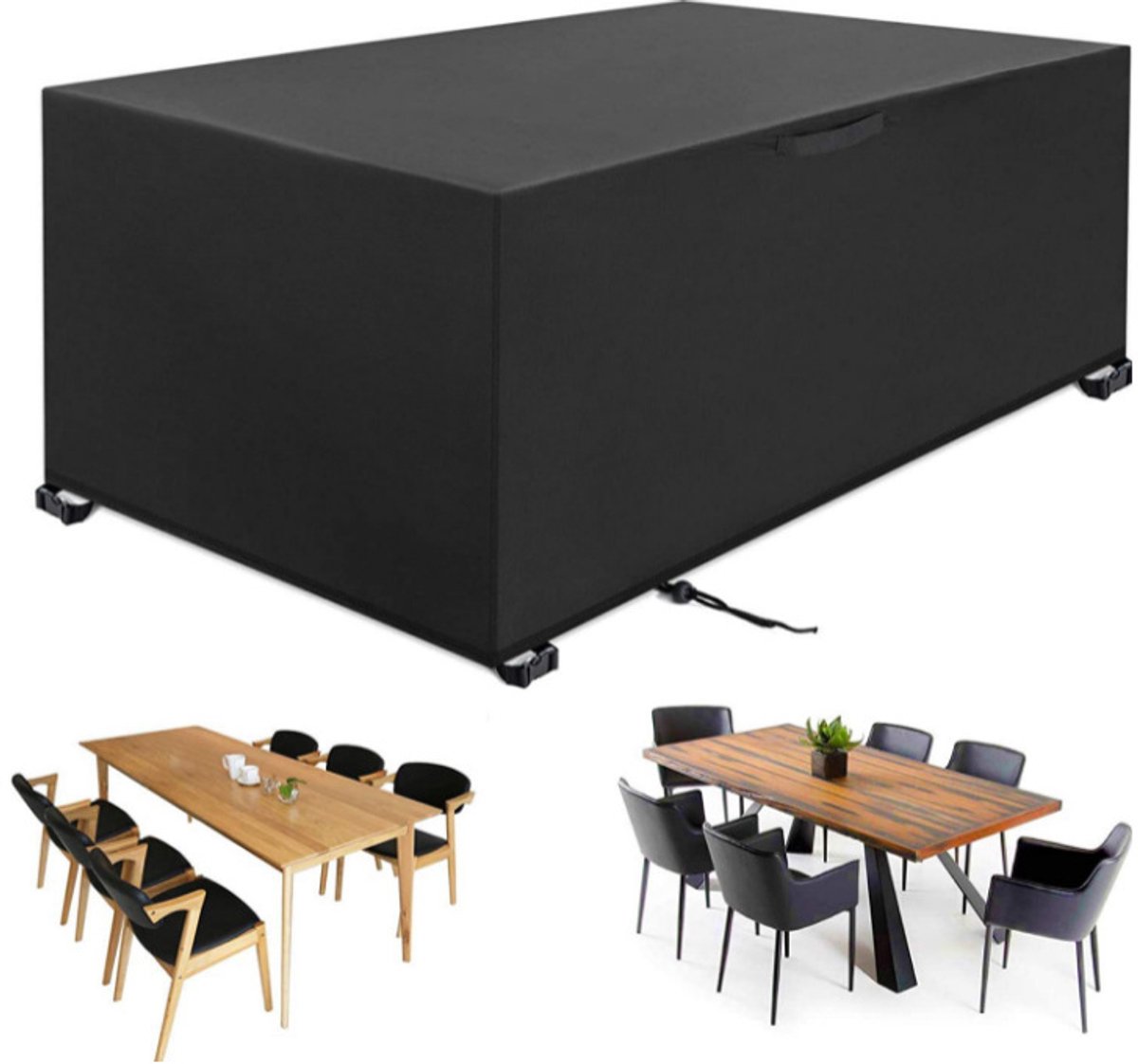 YAGXIG Tuinmeubelhoes - Stofbeschermer voor meubels - Hoes voor tuinbank - Meubelhoes - Zwart - Waterdicht, zonbestendig en stofbestendig - 150*90*80 cm