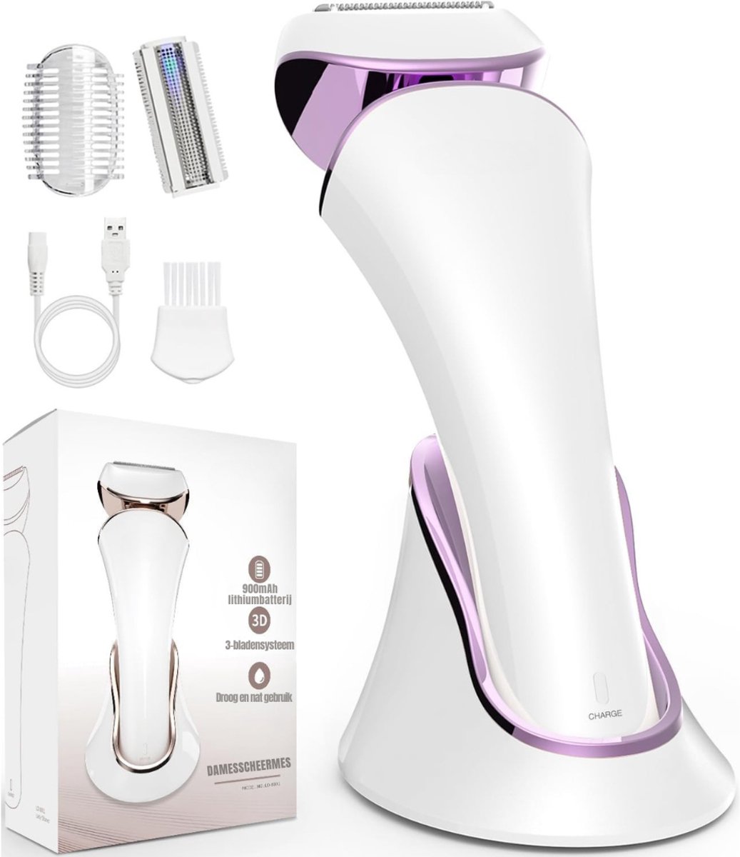 QORA® Bikinitrimmer - Trimmer - Paars - 18cm x 7cm x 13cm
