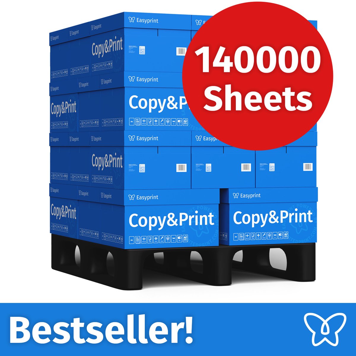 Easyprint Printerpapier kopieerpapier 140000 vellen 28 x 5.000 A4 premium wit testwinnaar PEFC