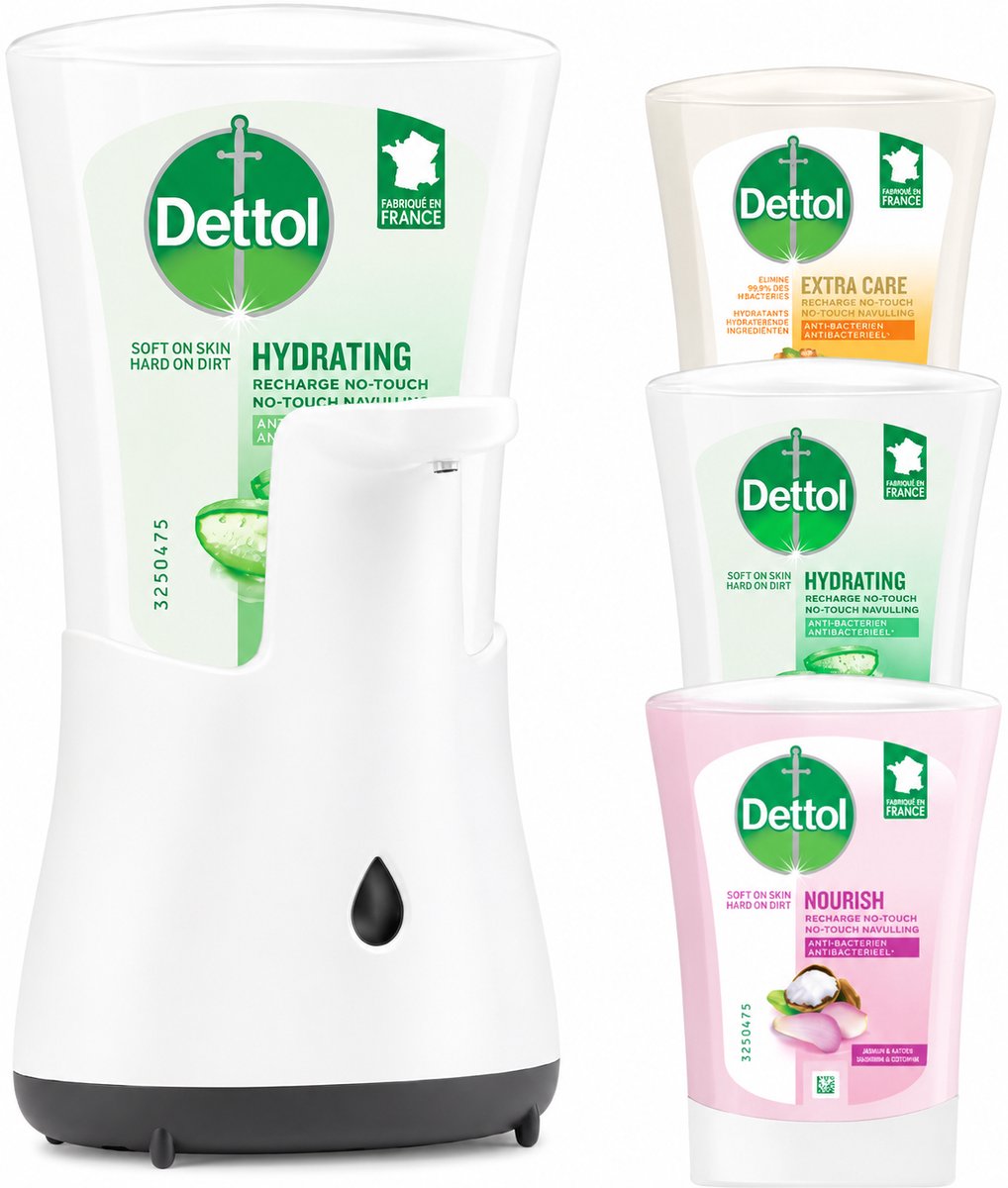 Bol.com Dettol Automatische Zeepdispenser + Navulling Handzeep - Galamboter - Aloe Vera - Extra Care & Sheabutter aanbieding