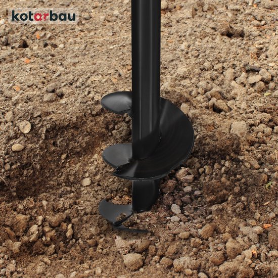 KOTARBAU® Handgrondboor, Palenboor, ⌀ 110 mm, Metaal, 115 cm, Zwart, Grondboor, Grondboor voor Hekpalen, Handboor voor Grond, T-Greep, Ergonomisch en Robuust, Tuinboor van KOTARBAU — afbeelding 2